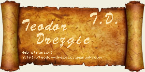 Teodor Drezgić vizit kartica